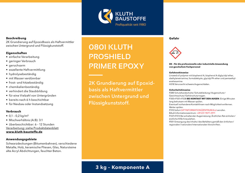 0801 Kluth PROSHIELD Primer Epoxy - ab 17,23 € / kg